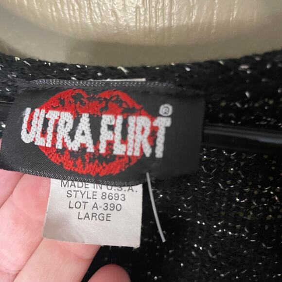 Ultra Flirt Y2k cropped Tshirt Blouse Glitter - Picture 6 of 6